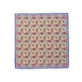 Pocket Square - Double-Face Flowers & Hunting Scene Printed Silk