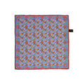 Pocket Square - Double-Face Flowers & Hunting Scene Printed Silk