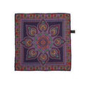Pocket Square - Double-Face Circled Flowers & Fantasy Printed Silk