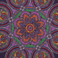 Pocket Square - Double-Face Circled Flowers & Fantasy Printed Silk