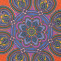 Pocket Square - Double-Face Circled Flowers & Fantasy Printed Silk
