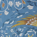 Scarf - Dragon Phoenix Flowers Printed Cotton & Silk