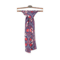 Scarf - Flowers, Paisley Printed Cotton & Silk