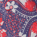 Scarf - Paisley Patterns & Flowers Printed Cotton & Silk