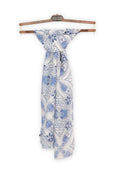 Scarf - Paisley Patterns & Flowers Printed Cotton & Silk