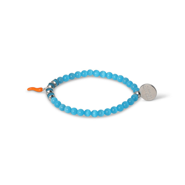 Bracelet Ladybird 9 K Grey Gold And Bicolour Diamonds On Coloured Cord