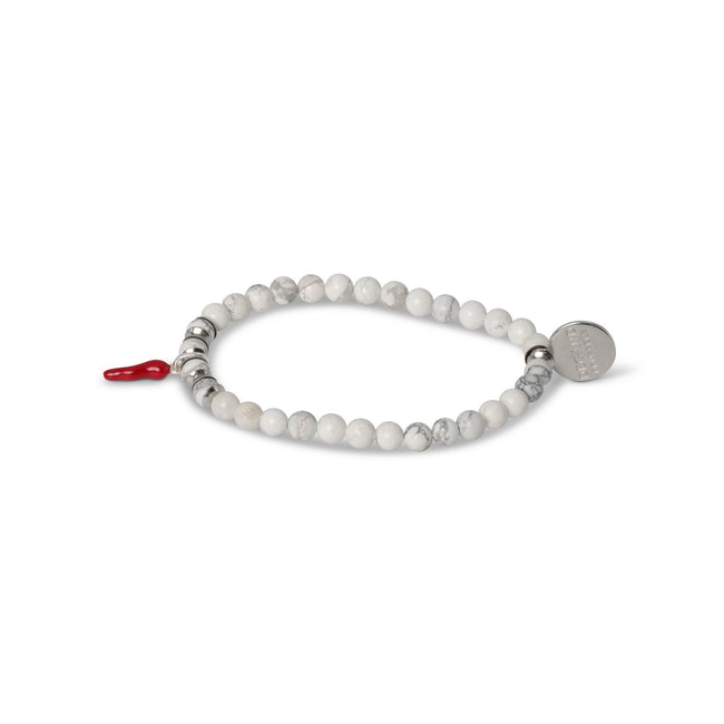 Bracelet Ladybird 9 K Grey Gold And Bicolour Diamonds On Coloured Cord