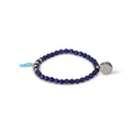 Bracelet Ladybird 9 K Grey Gold And Bicolour Diamonds On Coloured Cord