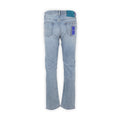 Jeans - BARD Cotton & Lyocell Stretch Suede Turquoise Patch
