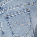 Jeans - BARD Cotton & Lyocell Stretch Suede Turquoise Patch