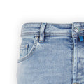 Jeans - BARD Cotton & Lyocell Stretch Suede Turquoise Patch