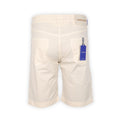 Bermuda Shorts - NICOLAS Cotton Stretch Off White Patch