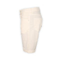 Bermuda Shorts - NICOLAS Cotton Stretch Off White Patch
