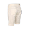 Bermuda Shorts - NICOLAS Cotton Stretch Off White Patch