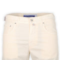 Bermuda Shorts - NICOLAS Cotton Stretch Off White Patch