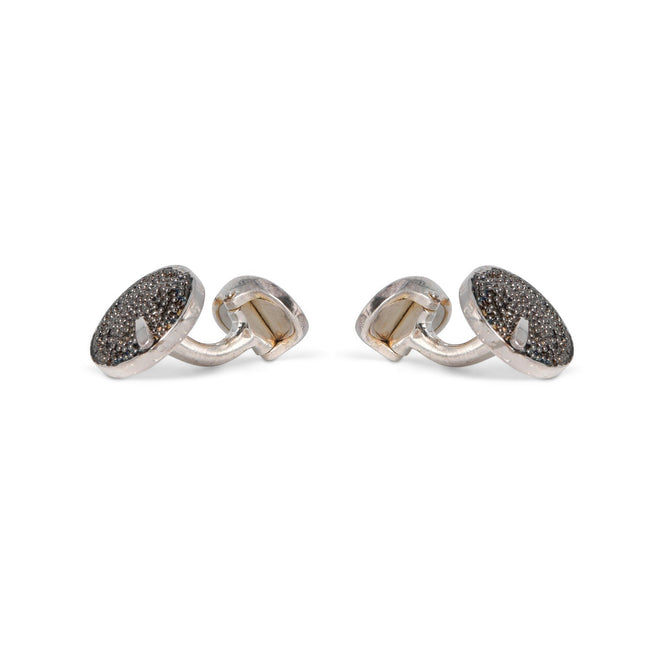 Cufflinks - Caviar Box From Wiltons Restaurant Sterling Silver