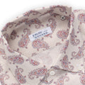 Shirt - CANNES Paisley Pattern Linen Single Cuff