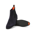 Chelsea Boots - Suede & Rubber Soles With Elasticated Side Inserts