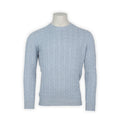 Cable Knit Sweater - LUIS Cashmere Crew Neck