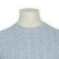 Cable Knit Sweater - LUIS Cashmere Crew Neck