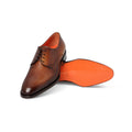 Derbies - Patinated Leather & Leather Soles Lace-Ups