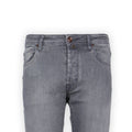 Jeans - BARD Jersey Cotton Stretch Leather Beige Patch