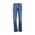 Jeans - NICK Cotton & Lyocell Stretch Suede Turquoise Patch