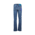 Jeans - NICK Cotton & Lyocell Stretch Suede Turquoise Patch