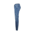 Jeans - NICK Cotton & Lyocell Stretch Suede Turquoise Patch