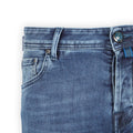 Jeans - BARD Cotton & Lyocell Stretch Suede Turquoise Patch
