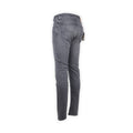 Jeans - NICK Jersey Cotton Stretch Leather Beige Patch