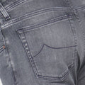 Jeans - NICK Jersey Cotton Stretch Leather Beige Patch