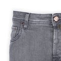 Jeans - NICK Jersey Cotton Stretch Leather Beige Patch