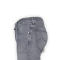 Jeans - NICK Jersey Cotton Stretch Leather Beige Patch