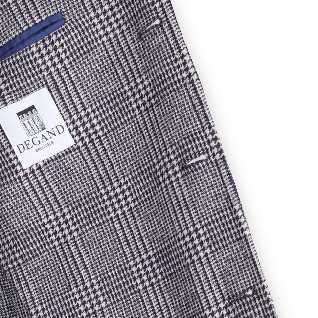 Blazer - Prince-Of-Wales Wool & Cotton Single Breasted