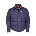 Down Shirt Jacket - Quilted Checked Satin Nylon