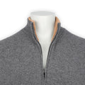 Cardigan - Wool & Polyamide Synthetic Fur-Lined Mock Neck Zipped