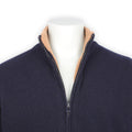 Cardigan - Wool & Polyamide Synthetic Fur-Lined Mock Neck Zipped