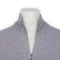 Cardigan - Mottled Merino Wool & Cashmere Mock Neck Zipped
