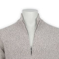 Cardigan - Mottled Merino Wool & Cashmere Mock Neck Zipped