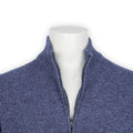 Cardigan - Mottled Merino Wool & Cashmere Mock Neck Zipped