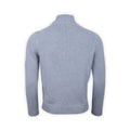 Sweater - Cashmere Zipped Mock Neck With Suede Details