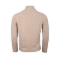Sweater - Cashmere Zipped Mock Neck With Suede Details