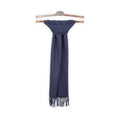 Scarf - Camel Hair Reversible With Border + Fringes