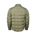 Down Shirt Jacket - Quilted Checked Satin Nylon