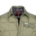 Down Shirt Jacket - Quilted Checked Satin Nylon