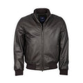 Bomber Jacket - Grained Leather & Cashmere Lined Zipped