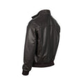 Bomber Jacket - Grained Leather & Cashmere Lined Zipped