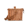 Picnic Basket - CONCORDE Checkered Fabric & Wicker For 4 Persons
