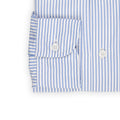 Shirt - Striped Poplin Cotton Single Cuff + Breast Pocket